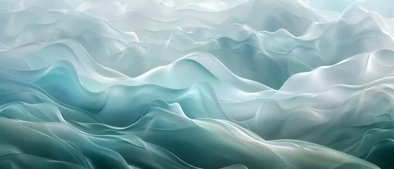 Foto op Canvas Tranquil Wave Palette: Layers with a fluid, wavy design offer a calming and minimalist backdrop, inspired by nature's tranquility. © BGSTUDIOX