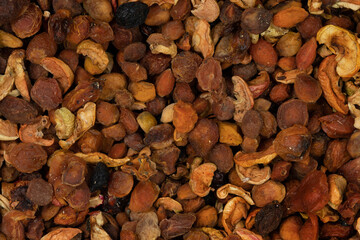 dried fruits background texture closeup
