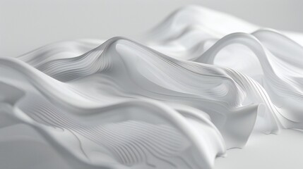 Wavy Tranquil Layers: Minimalist layers with a fluid, wavy design, evoking a serene natural...