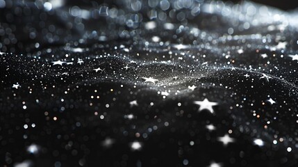 A constellation pattern created from tiny white puzzle pieces - obrazy, fototapety, plakaty