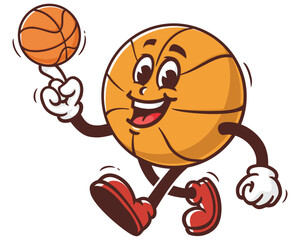 Basketball playing basketball cartoon mascot illustration character vector clip art hand drawn © Magic Pen