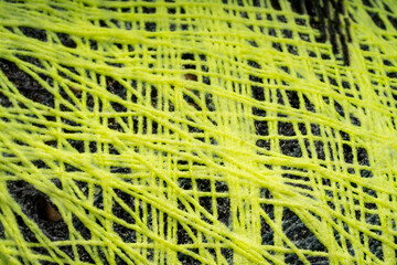 Close-up Woven fibers fabric surface texture, Texture background of Textile fibers surface texture.