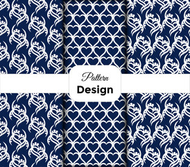 vector unique collection of seamless vector patterns design template.