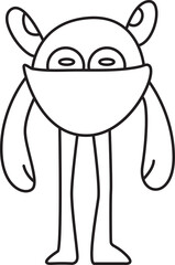 Doodle Monster Character
