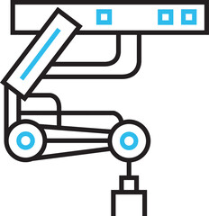 Naklejka premium Robotic Arm Line Icon 