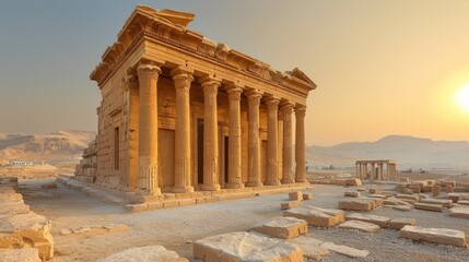 Fototapeta premium Historical Sites: Photograph ancient ruins, temples, and archaeological sites