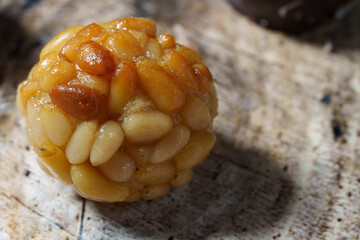 Closeup of Pine Nut Panellet