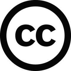 Creative Commons symbol icon isolated