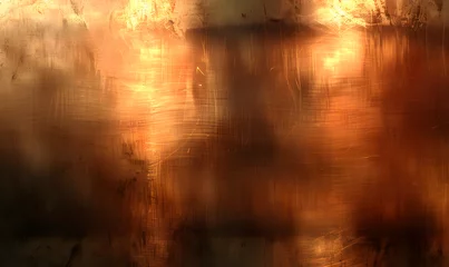 Foto op Plexiglas copper metal texture background, Generative AI © simba kim
