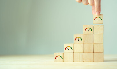 Performance development and growth concept. Business acceleration, business growth, continuous improvement.  Growth focused strategy for improving employee effectiveness. Empower employees to succeed.