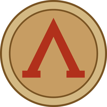 Spartan shield clip art icon isolated