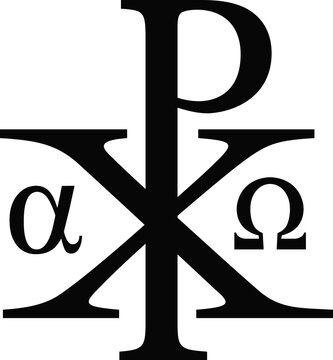 Chi Rho Pope symbol icon isolated