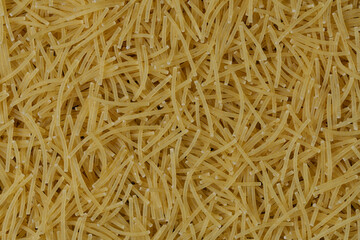 Raw pasta, thin noodles