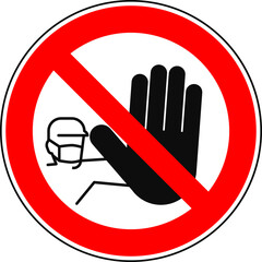 No entry sign icon isolated