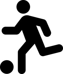 Association football (Soccer) player clip art icon isolated