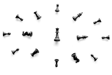 Chess pieces as part of game - competition in business and success concept