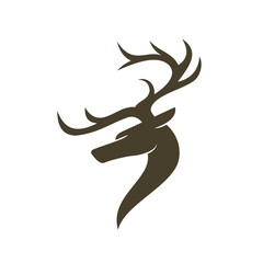 Simple logo of a deer