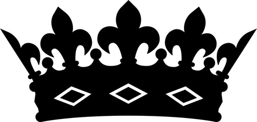 Princess crown headwear clip art icon isolated