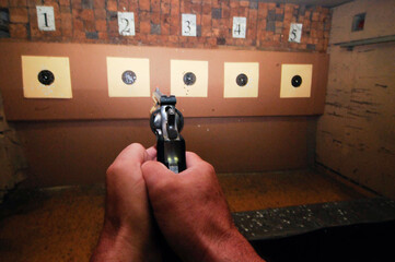 target shooter at a shooting range