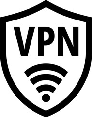 VPN shield clip art icon isolated
