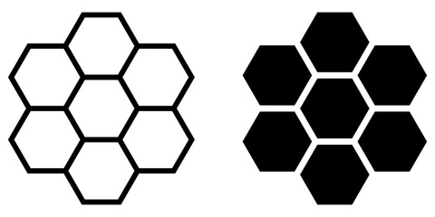 Honeycomb icons. Vector illustration, EPS10 - obrazy, fototapety, plakaty