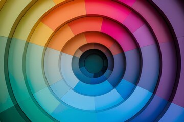 color wheel showcasing the spectrum of hues, essential for artists, designers, and decorators