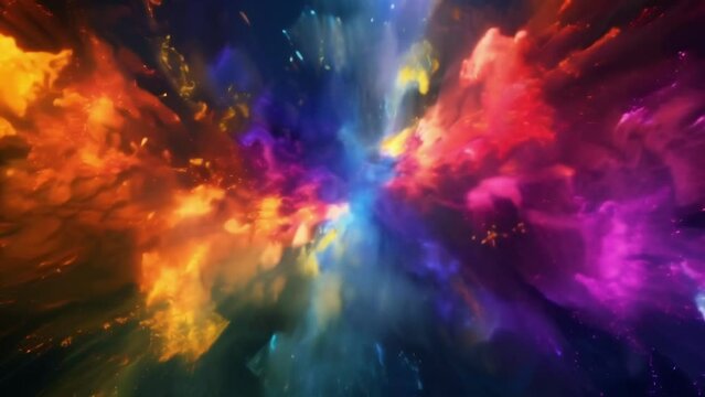 Fractal bursts of colorful explosions radiating a sense of vibrant and limitless energy.