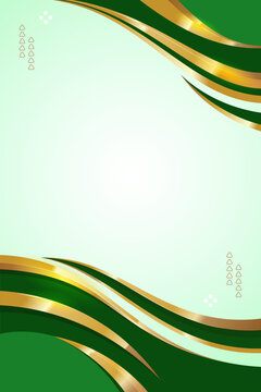 Modern Green Gold Abstract Background