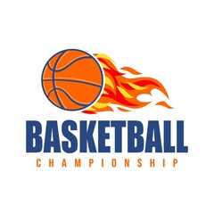 Basketball championship logo emblem design