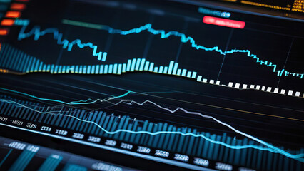 Futuristic Blue Digital Backdrop: Visualizing Big Data in an Abstract Context