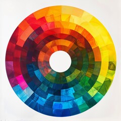 Obraz premium color wheel showcasing the spectrum of hues, essential for artists, designers, and decorators