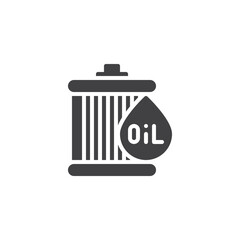 Oil filter vector icon