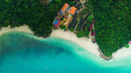 Fototapeta na wymiar Aerial view Kapas Island Terengganu Malaysia.