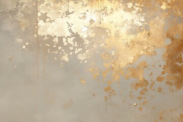 Abstract gold and silver texture painting, atmospheric and ethereal 