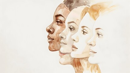 Expressive Portraits Embodying the Fruits of the Spirit in Watercolor Minimalism