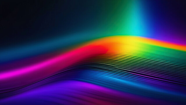 Perfectly Shaped Aesthetic: Colorful Backdrop with Neon Curves and Abstract Glow, Futuristic Energy Concept