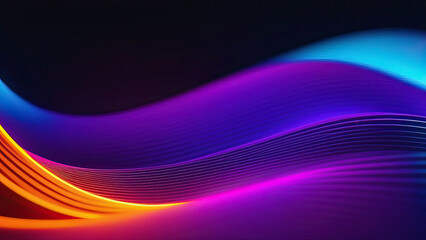 Optimal Symmetry: Futuristic Energy Concept with Abstract Shapes Glowing in UV Spectrum