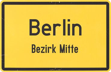 Ortsschild Berlin Bezirk Mitte