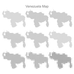 Venezuela Dotted map in different dot sizes