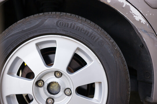 PERLIS, MALAYSIA - MAY 19, 2024: Continental tyres of Proton. High performance all season tires design for modern sports car both highway & track combining safety, stability, handling and grip.