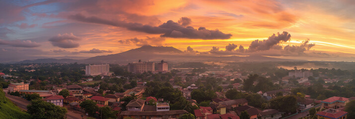 Great City in the World Evoking Malabo in Equatorial Guinea - obrazy, fototapety, plakaty