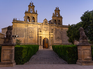 Santa Maria de los Reales alcazares church in Vazquez de Molina square in the old town of the...