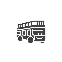 Sightseeing bus vector icon