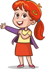  vector illustrations of children wearing clothes .children changing dresses and trousers.