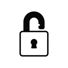 lock open vector icon