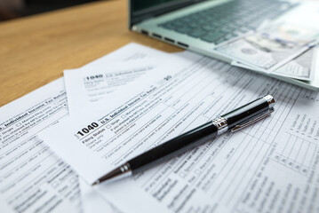 Tax form 1040 U.S. Individual Income Tax Return.