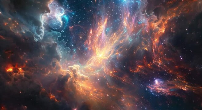 galaxy in space footage