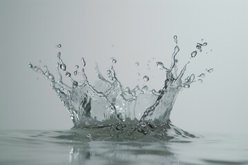 Splash of water in white isolated background