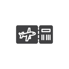 Airline ticket vector icon