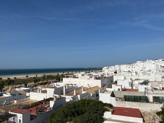 View over the city and beach in Conil de la Frontera